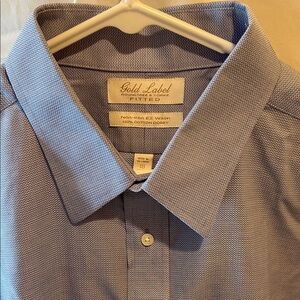 Gold Label Men's Blue Fitted Shirt
